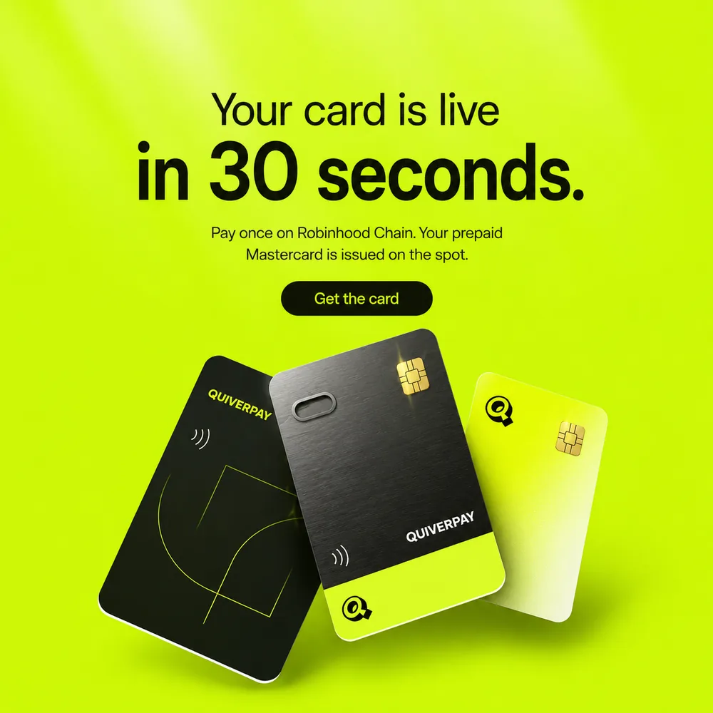 QuiverPay virtual prepaid Mastercard